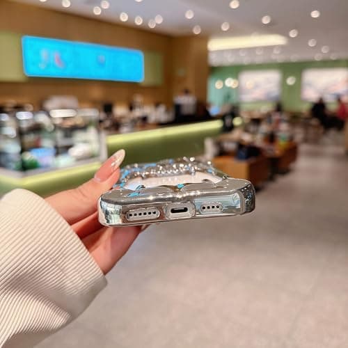 Pretaco Gothic 3D Hollow Horror Devil Pattern Case for iPhone 16, [Luxury Chrome Color Plating] [Heat Dissipantion Thermal Design] Shockproof Bumper for Halloween- Silver thumbnail 9
