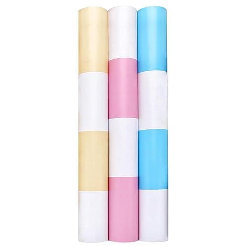 Yellow and White Stripes Peel & Stick Shelf Liner Removable Contact Paper Wallpaper for Drawer Cabinet Nursery Decor 17.7" x 117" thumbnail 2