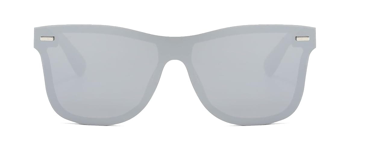 swanoble UV400 Rimless One-Piece Lens Reflective Sunglasses - Colored Mirrored Sun Glasses for Men & Women (2 Pack) thumbnail 3