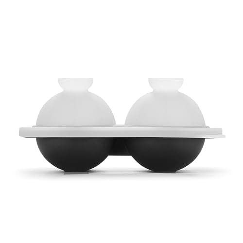 ACOOKEE Silicone Basketball Ice Cube Mold Fun Shapes, Novelty Basketball Gifts, 2.2" Large Craft Round Sphere Ice Ball Molds For Game Day, Whiskey, Cocktails, Bourbon Black thumbnail 5