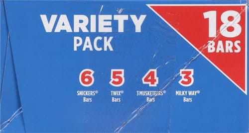 SNICKERS, TWIX, MILKY WAY & 3 MUSKETEERS Individually Wrapped Variety Pack Full Size Milk Chocolate Candy Bars Bulk Assortment, 33.31 oz, 18 Bars (Pack of 2) thumbnail 14