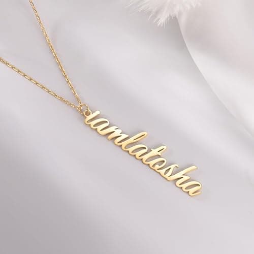 TinyName Custom Name Necklace Personalized 18K Gold Plated Nameplate Customized Jewelry Gift for Women thumbnail 4