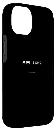 Jesus Is King Cross - Minimalist Christian Religious Jesus Case for iPhone 14 thumbnail 3