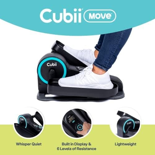 Cubii Move - Under Desk Elliptical Bike Pedal Exerciser Portable Seated Elliptical Machine W/Adjustable Workout Levels - Adult to Seniors thumbnail 4
