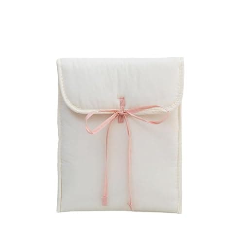 Attria Cute Y2K Bowtie Laptop Sleeve Puffy Notebook Bag 11-14 Inch Tablet Bag Cutecore Protective Laptop Case for Women (11 Inch,White) - Image 1