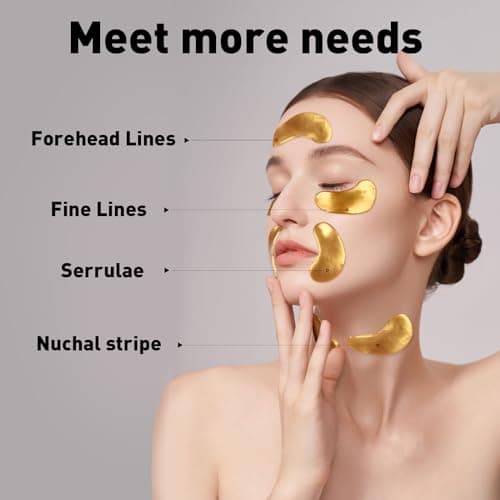 CHMI Under Eye Patches (50 Pairs) - 24K Gold Eye Patches for Puffy Eyes, Dark Circles, EyeBags and Wrinkles, Collagen Skin Care Products, Beauty & Personal Care thumbnail 5