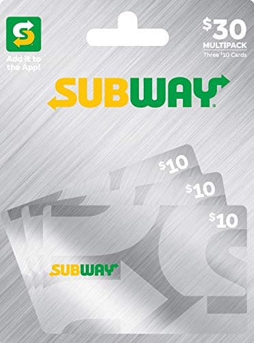 Subway Gift Cards, Multipack of 3 - 30 - Multi Pack - Image 1