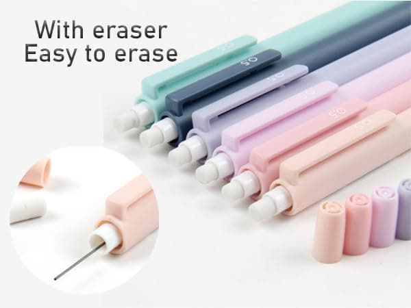 42 Pcs Aesthetic School Supplies with Cute Pencil Case, 12 Highlighters, 5 Black Ink Gel Pens, 6 Mechanical Pencils, Big Capacity Pencil Pouch, Stationary Set for Student, Gift Back to School thumbnail 7