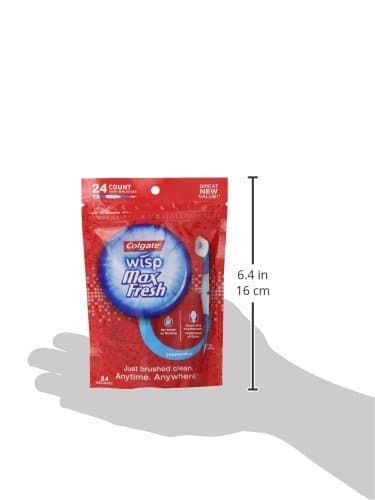 Colgate MaxFresh Wisp Disposable Mini Toothbrush, Built-in Freshening Bead, Peppermint Flavor for Instant Fresh Breath, No Water Required, Perfect for Travel and Braces, 24 Count thumbnail 12