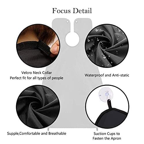 Beard Bib Apron, Beard Trimming Catcher for Men Shaving Hair Clippings Non-Stick Waterproof Grooming Cloth thumbnail 6