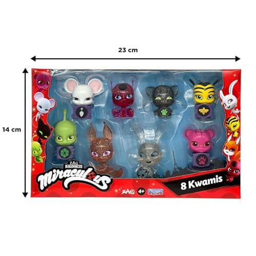 Bandai - Miraculous Tikki, Plagg, Trixx, Wayzz, Pollen, Nooroo, Fluff and Duusu 8 Kwamis Pack - Mini Figure Collection-P50532, P50532, Multi-Colour thumbnail 7