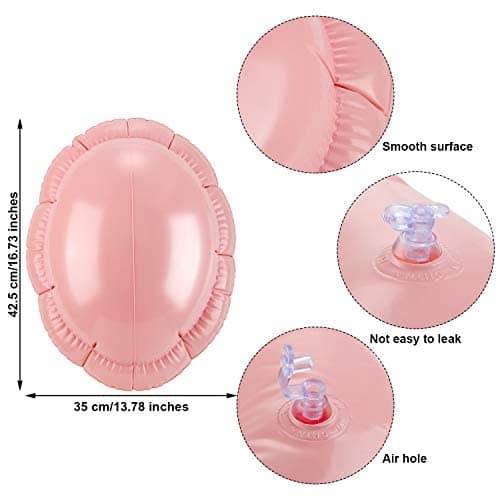 Sumind 2 Pcs Fake Pregnancy Belly Costume, Inflatable Santa Claus Belly Prop with Adjustable Strap for Halloween Christmas thumbnail 3