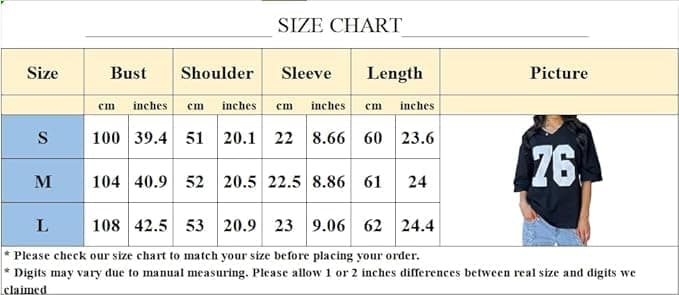 Oversized Jersey Women Summer Tops 2024 Grunge Graphic Tees Y2k Streetwear Short Sleeve Shirts thumbnail 5