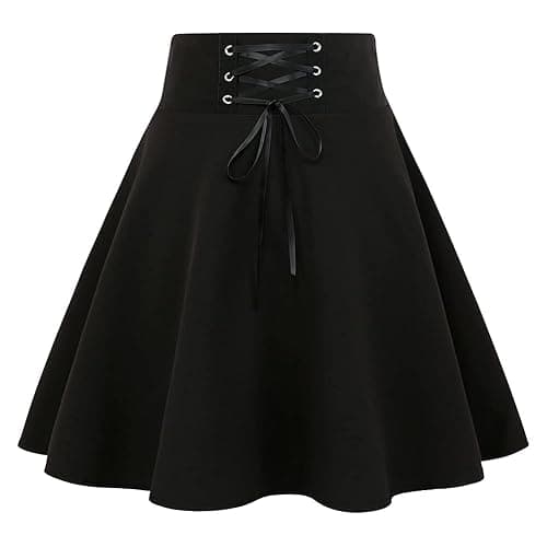 IDEALSANXUN Gothic Plaid Mini Skirts for Women Short High Waist Plaid Skirts - Image 1
