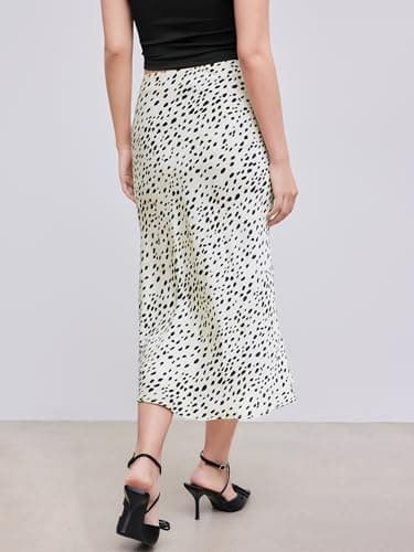 CIDER Spot Leopard Print Drawstring Split Maxi Skirt: Beige, XL thumbnail 4