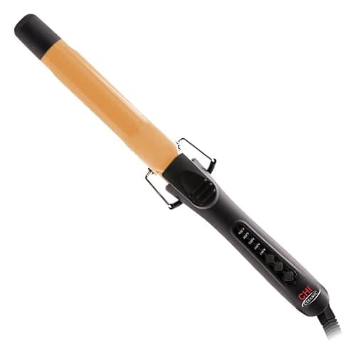 CHI Ceramic Curling Iron, Hair Curler for Smooth & Shiny Curls, Adjustable Temperature & Automatic Shut-Off, 1" Barrel, Black - Image 1