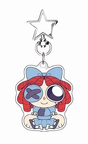 TADC Cute Sitting Acrylic Character Keychain Anime Keyring Pomni Jax Kinger Ragatha Gangle Zooble Caine - Image 1