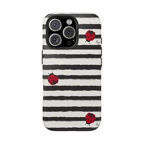 Ch.ICS STRI.pe Lady.Bug P.Hone Case, Gorgeous & Stylish Phone Case for Girl Compatible Multicolor - Image 1