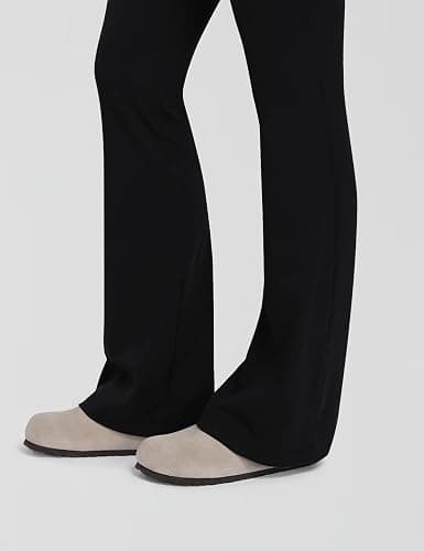 HeyNuts Mellow Flare Leggings 29"/30.5"/32.5"/34.5", High Waisted Tummy Control Wide Leg Bootcut Yoga Pants Lounge Soft thumbnail 6