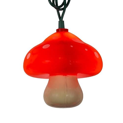 Kurt Adler 12-Foot UL 10-Light Mushroom Light Set with Green Wire thumbnail 3