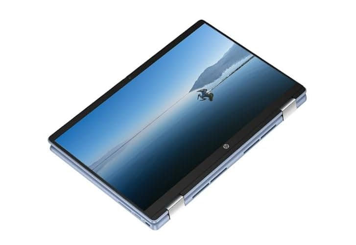 HP 2025 Portable x360 Chromebook, 14'' Convertible FHD IPS Touchscreen, Intel Processor Up to 3.39GHz, 4GB DDR4, 64GB Storage, Super Fast 6th Gen WiFi, Chrome OS, Dale Blue, Renewed thumbnail 2