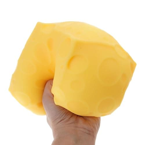 Squishy Fidget Toy Giant Cheese Squeezable Stress Relief Sensory Toys for Adults, Cute Party Favors, 3.94x3.94x3.54'' thumbnail 5