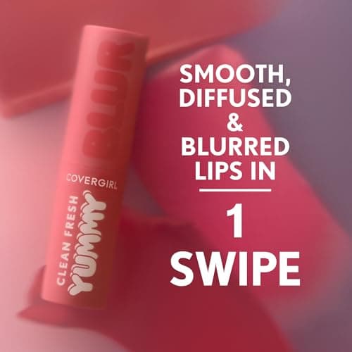 COVERGIRL Clean Fresh Yummy Blur Lipstick, Blurring Effect, Matte Lip Color, Fresh Pear Flavored, Vegan Formula - 140 Into the Blur (Mauvy Pink) thumbnail 3