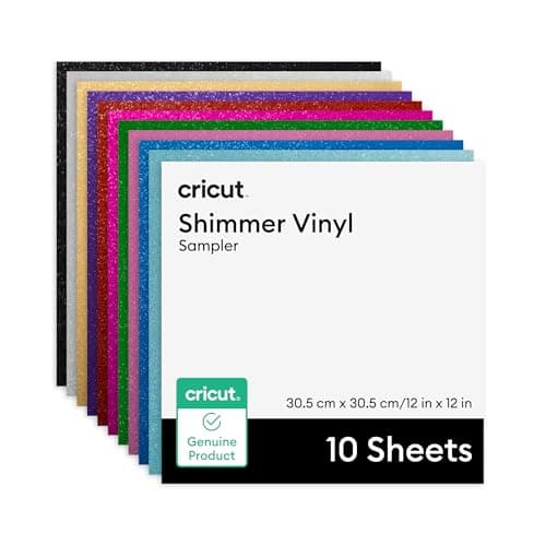 Cricut® Shimmer Vinyl – Permanent, Party Sampler - 12 in x 12 in (10 ct) - Image 1