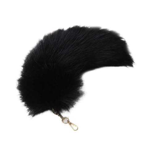 UUYYEO Faux Fox Tail Fluffy Keychain - Cute Plush Gift Keyring for Cosplay & Costume - Image 1