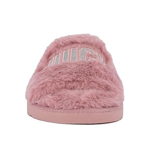 Juicy Couture Women's Faux Fur Slide Sandal Slippers, Open Toe, Comfortable Indoor Outdoor House Shoes thumbnail 5