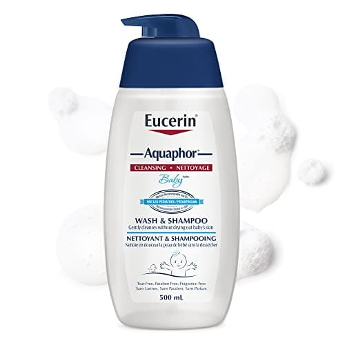 EUCERIN AQUAPHOR Baby Wash & Shampoo for Baby's Sensitive Skin, 500mL | Baby Body Wash | Provitamin B5 | Fragrance-free Body Wash | Recommended by U.S. Pediatricians - 500 ml (Pack of 1)
