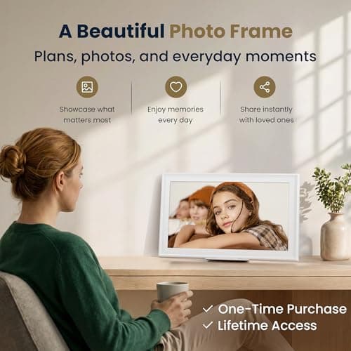 Winnovo 15.6-Inch Smart Digital Calendar & Photo Frame for Family, Wall Planner with Auto-Sync to Apple, Google & Outlook, Touchscreen Display with Chore Chart, To-Do Lists & Meal Planner, White Frame, No Subscription thumbnail 5