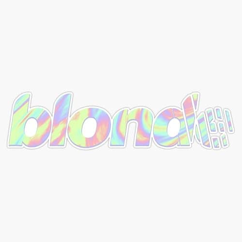 MAGNET Blond Blonde Frank Ocean/Typography Text Logo Iridescent Magnet Vinyl Magnetic Sticker 20 mil - Size 5" - Image 1