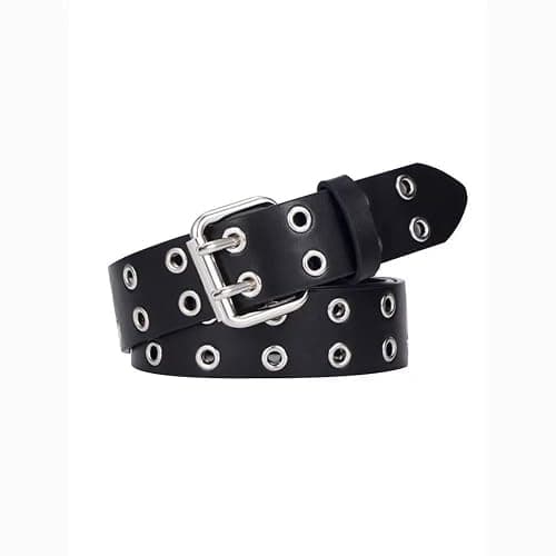 SNEPOO Black Studded Belt Punk Belt Rock Rivet Belts with Bright Pyramid Studded belt for Men/Women thumbnail 5