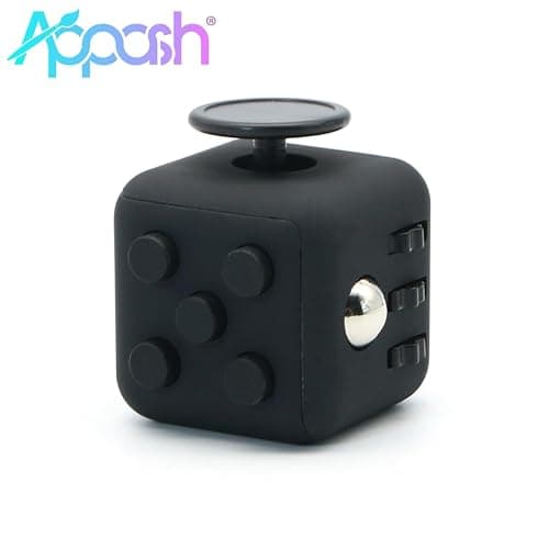 Appash Cube Fidget Toy Stress Anxiety Pressure Relieving Toy Great for Adults and Children[Gift Idea][Relaxing Toy][Stress Reliever][Soft Material] (Black & Black) thumbnail 3