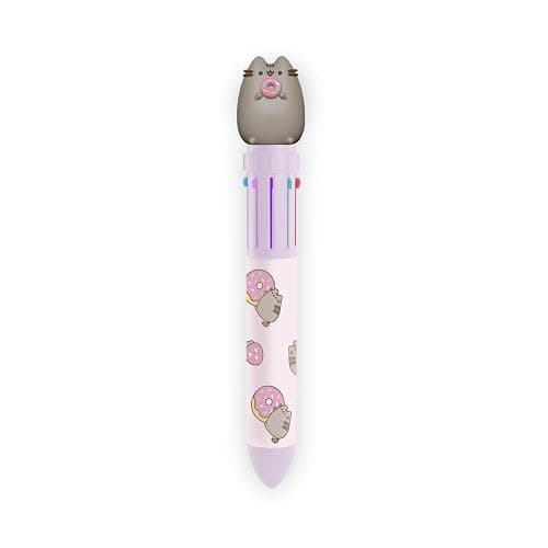 Grupo Erik Pusheen Pen, 10 in 1 Ballpoint Pen With 3D Pusheen Topper | Kawaii Pen | Multicoloured Pen | Pusheen Gift - Kawaii Stationery - Image 1
