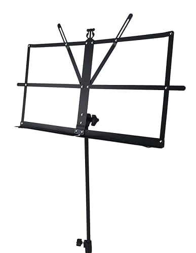 Duramex (TM) 2 in 1 Compact & Portable Sheet Floor Music Stand and Table Top Stand with carrying bag (Portable) Enhanced Tripod Tubes for Books Notes thumbnail 4