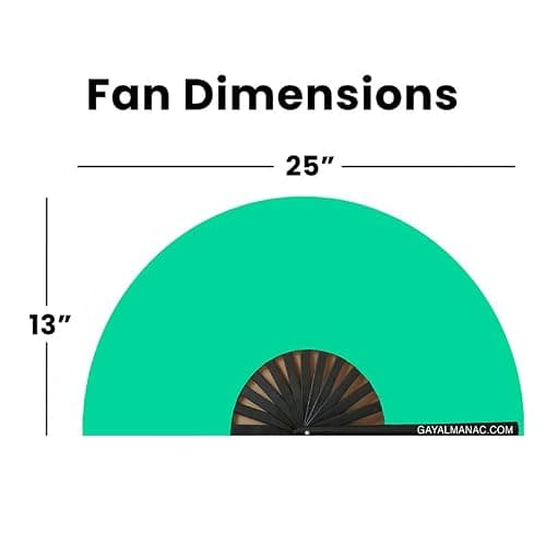 PandaTak Pride Festival Handheld Fan – Large 13" Bamboo Hand Fan Foldable with UV Reactive Ink – Funny Rave Accessory for Parties, Concerts, and Festival Outfits (Jesus v2.0) thumbnail 2