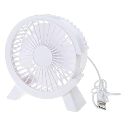 APGLSXY Retro USB Desk Fan Table Fan 1 Speed 4Blades Table Fan for Home Car Outdoor Travel - Image 1