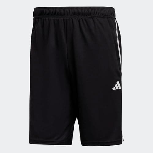 adidas Men's Train Essentials Piqué 3-Stripes Shorts - Large - Black/White thumbnail 5