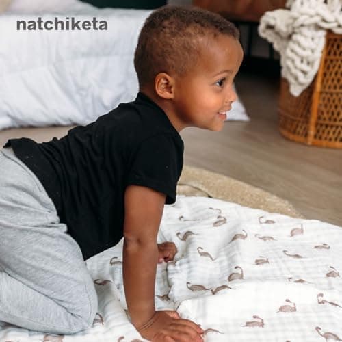 Organic Cotton Muslin Baby Blanket for Boys and Girls - Luxurious Soft Toddler Quilt for Swaddling - Gender Neutral Blanket - Baby and Toddler Gift - Farm thumbnail 8
