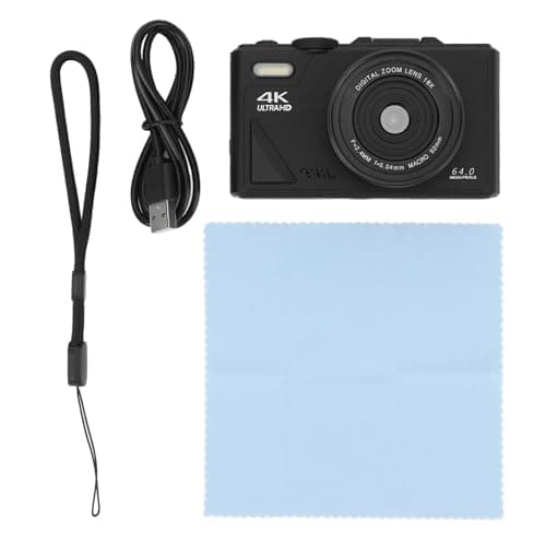 Yunir 4K Digital Camera 64MP UHD 18X Zoom Autofocus Retro Compact Digital Camera with 3 Inch Flip Screen for Travel Photography thumbnail 7