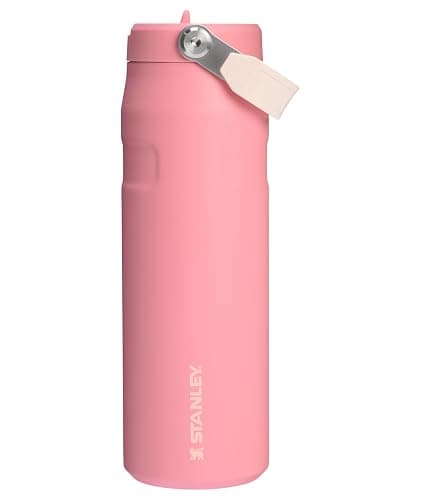 Stanley IceFlow Flip Straw 2.0 Water Bottle 24 oz | Built-In Straw for Travel and Sports | Lightweight and Leak Resistant | Insulated Stainless Steel | BPA-Free | Pink Mesa - Image 1