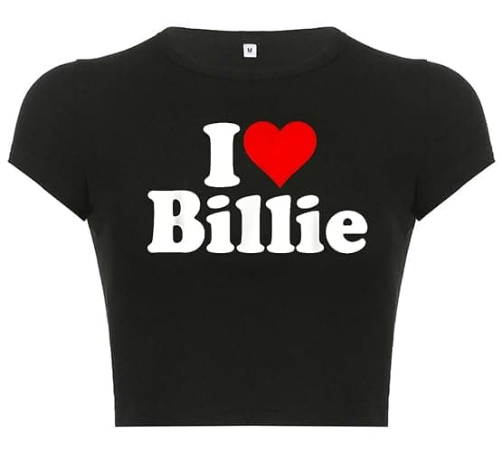 Woxlica I Heart Top y2k Graphic Baby Tees Summer Crop Top for Women - Image 1