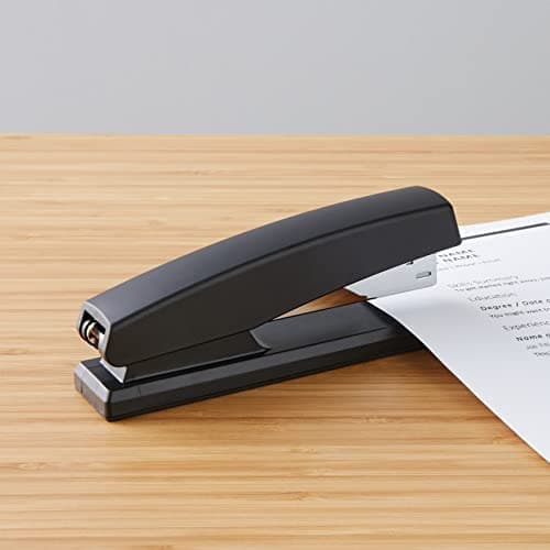 Amazon Basics Stapler with 1000 Staples, Office Stapler, 25 Sheet Capacity, Non-Slip, Black thumbnail 2