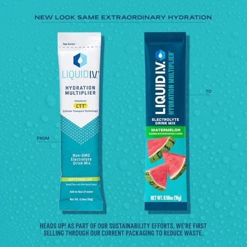 Liquid I.V.® Hydration Multiplier® - Watermelon | Electrolyte Powder Drink Mix | 1 Pack (16 Servings) - Image 1