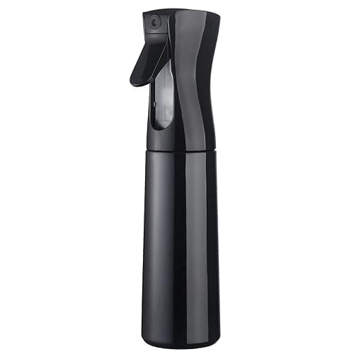ZHIYE Hair Spray Bottle, Continuous Water Mister Bottle Empty, Aerosol Fine Mist Curly for Taming in Morning, Hairstyling, Plants, Pets, Cleaning-5.4oz/160ml (Black) - Image 1