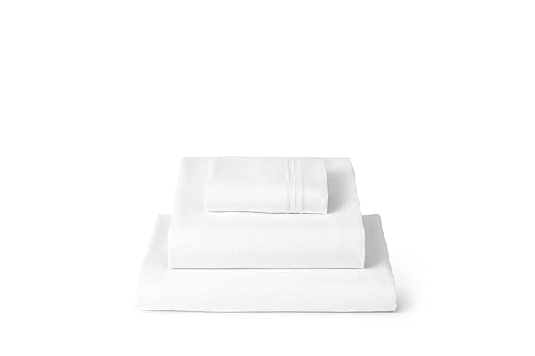 Mellanni Twin Sheets Set - 3 PC Iconic Collection Bedding - Hotel Luxury, Extra Soft, Cooling Bed Sheets - Wrinkle, Fade, Stain Resistant (Twin, White) - Image 1