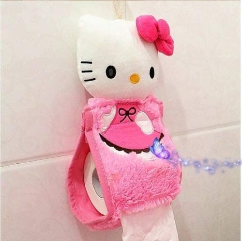 GVTTX Bath mat Cute Cartoon Pink 4 PCS Bathroom Set Toilet Cover WC Non Slip Bath Mat - Toilet Contour Rug Closestool Lid Cover, Seat Cushion,Tissue Box Set (Pink). thumbnail 7