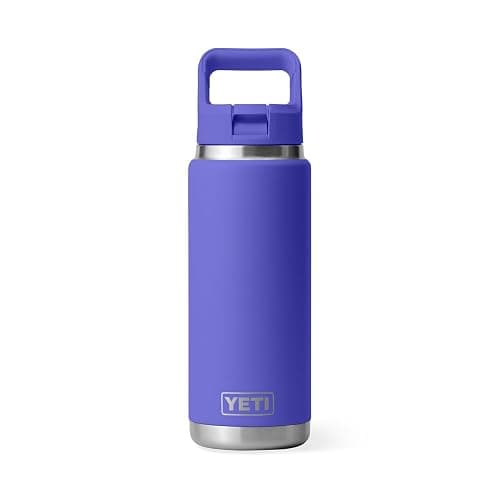 YETI Rambler 26 oz Bottle, Vacuum Insulated, Stainless Steel with Color Matching Straw Cap thumbnail 3